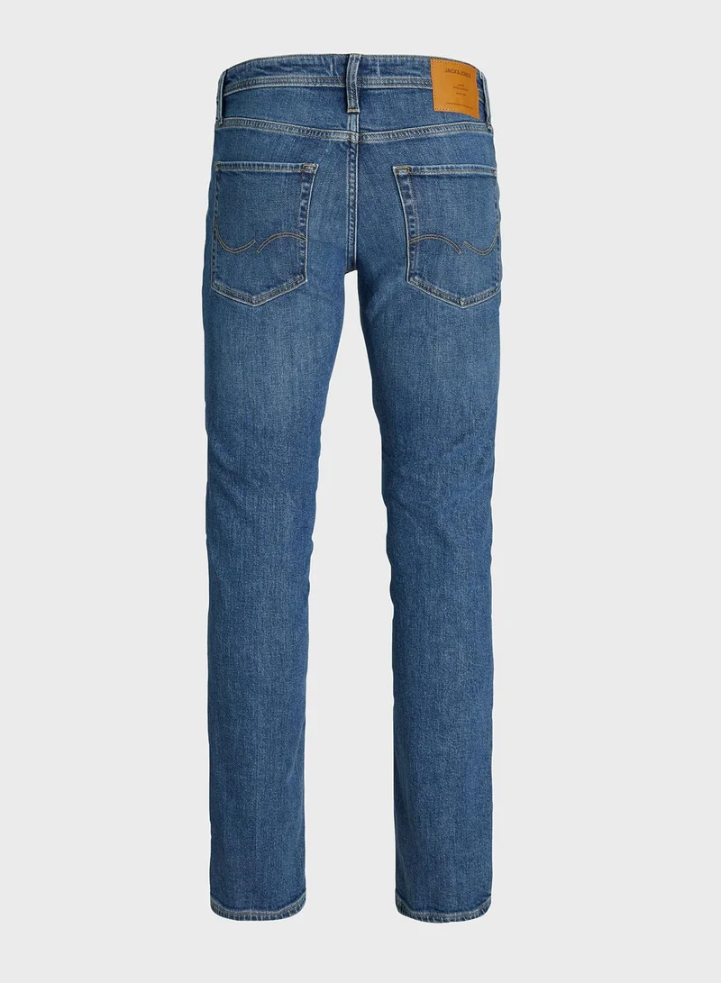 JACK & JONES Light Wash Straight Fit Jeans