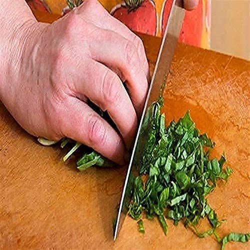 QUPET لوح تقطيع خشبي QUPET مع مجموعة سكاكين ومقص 6 قطع من الفولاذ المقاوم للصدأ - Image 4