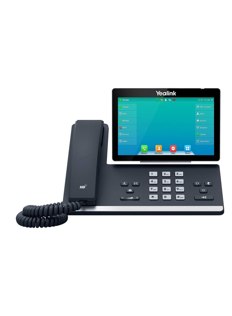 Yealink Yealink SIP-T57W Executive IP Phone – 7'' Touch Screen, 16 VoIP Accounts, Dual Gigabit Ports, Wi-Fi, PoE, USB, No Power Adapter - Image 1