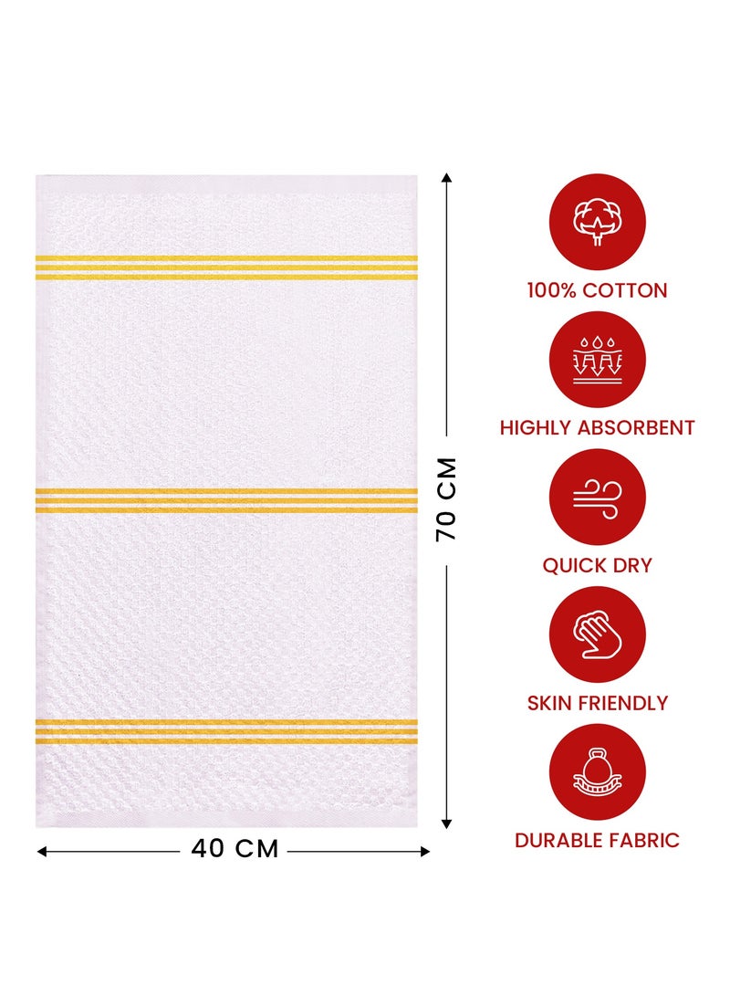 إنفينيتي اكسكلوسيفز مناشف المطبخ الفاخرة من إنفينيتي إكسكلوسيفز - عبوة من 3 قطع، 100% قطن (15 × 25 بوصة) مناشف أطباق ماصة 38 سم × 64 سم - منشفة شاي 425 جرام لكل متر مربع، مناشف أطباق تيري للمطبخ - قماش أطباق أصفر للتنظيف المنزلي - Image 2