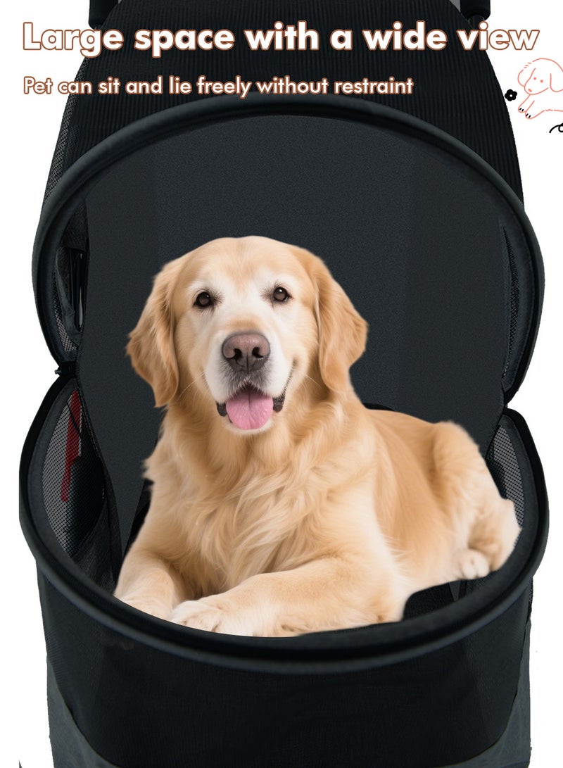 كيدل قابل للطي عربة الحيوانات الأليفة الكلب ناقل الكلب عربة التنفس وشبكة مرئية للقطط أو الكلاب - Image 3