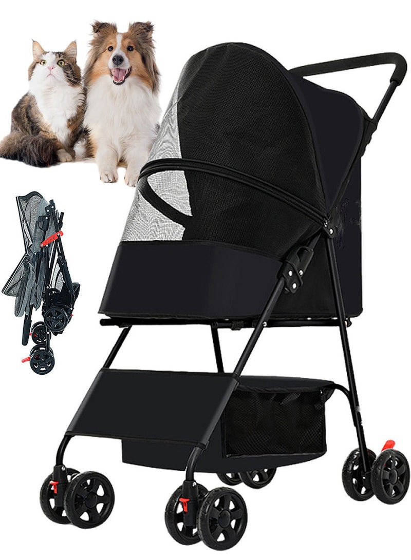 كيدل قابل للطي عربة الحيوانات الأليفة الكلب ناقل الكلب عربة التنفس وشبكة مرئية للقطط أو الكلاب - Image 1