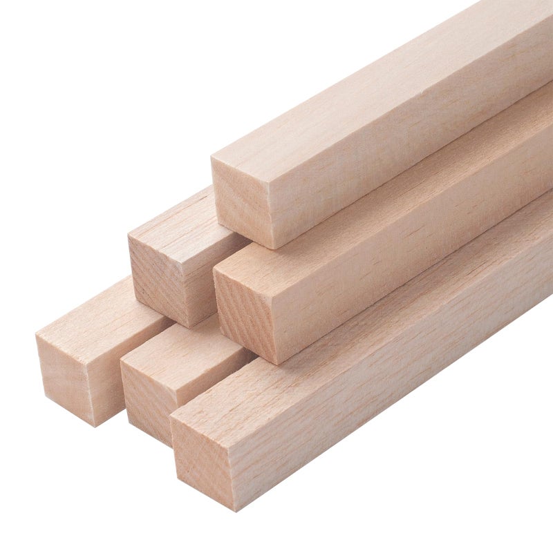 Coowayze Balsa Wood Sticks Wood Strips 34 x 12 6 PCS Wooden Dowels Sticks for Crafts Square Wooden Dowel Rods for Crafting Unfinished Lumber for Miniature Architectural Model Building Supplies - Image 3