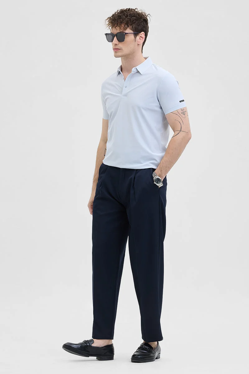 Snitch Blue Light Blue Technical Stitchless Polo T-Shirt for Men | Best Price UAE