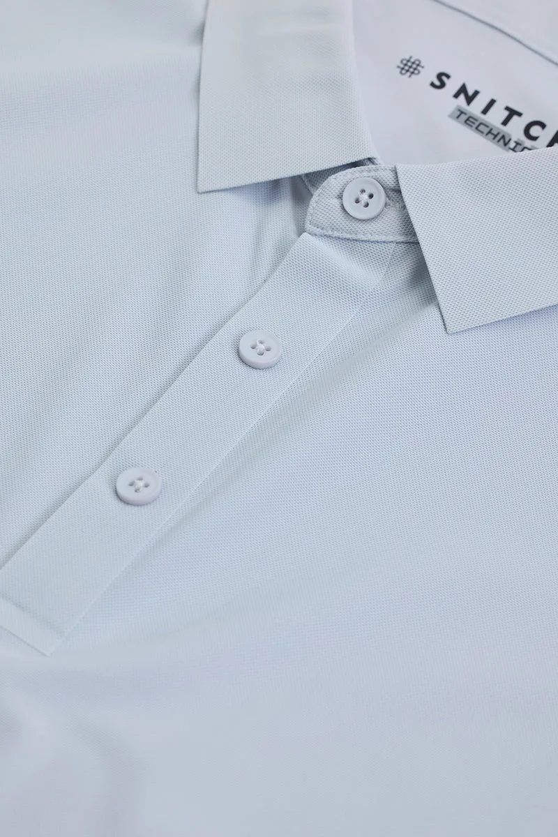 Snitch Blue Light Blue Technical Stitchless Polo T-Shirt for Men | Best Price UAE