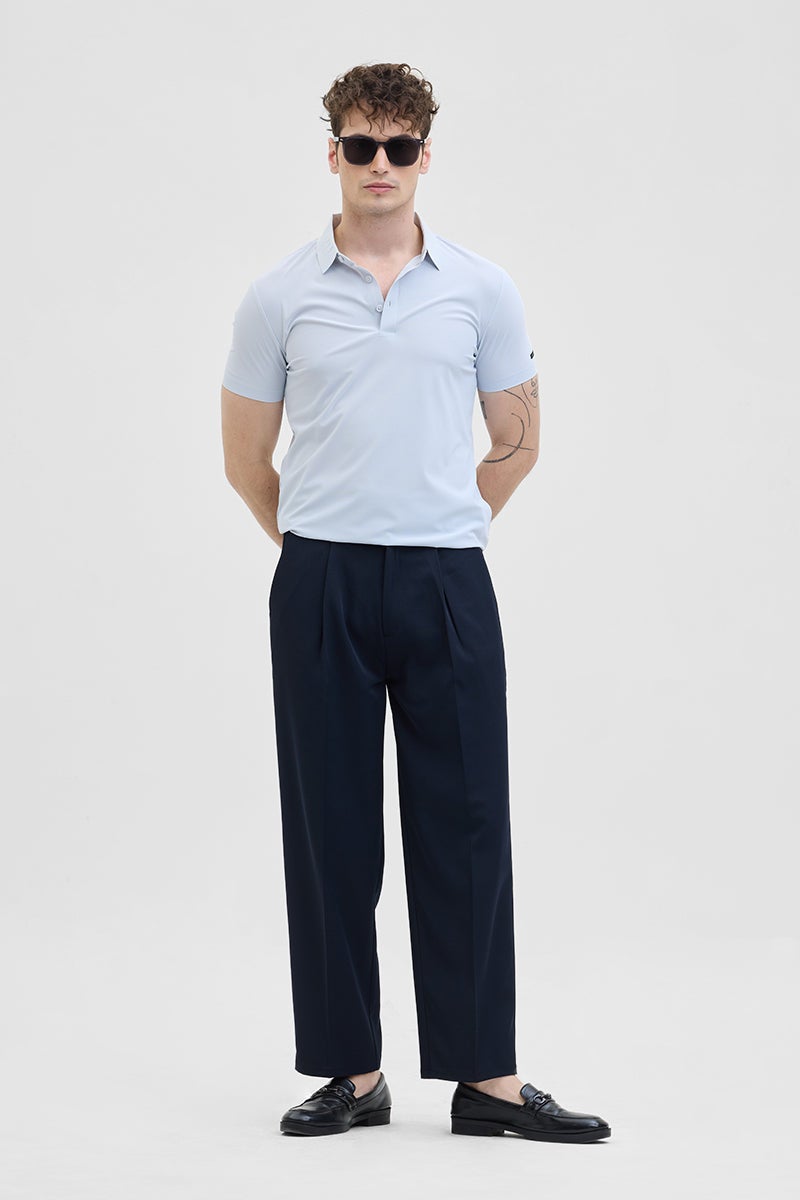 SNITCH Light Blue Technical Stitchless Polo T-Shirt - Image 4