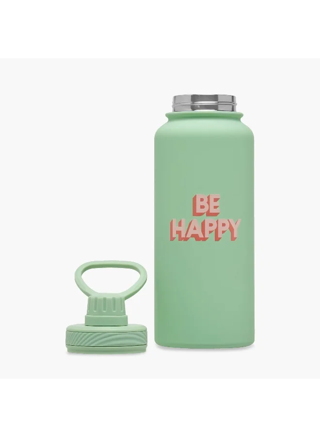 لايف ستايل Be Happy Print Water Bottle - 1L for Kids