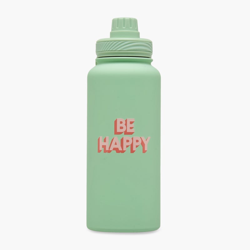 LIFESTYLE Be Happy Print Water Bottle - 1L for Kids - Image 1