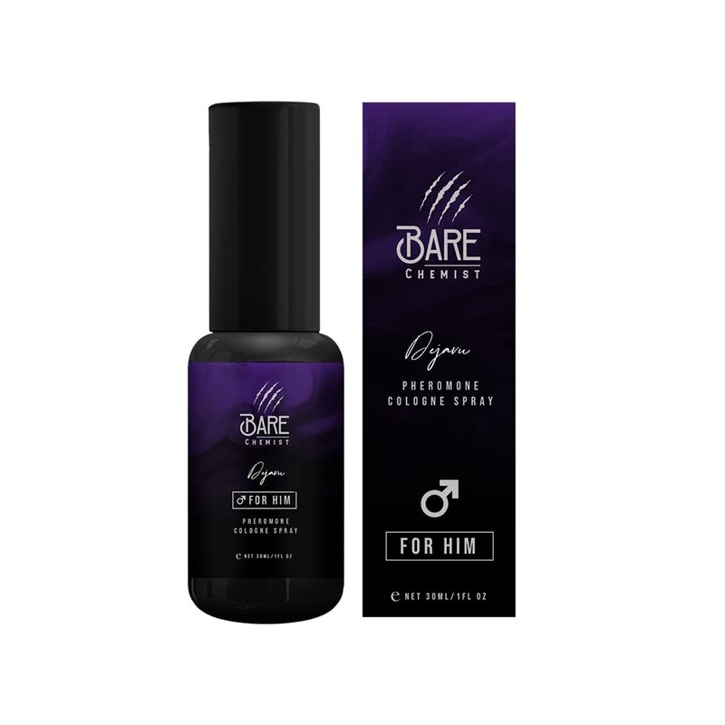 Bare Chemist Dejavu Pheromone Cologne for Men [Attraction Formula] - Pheromone Perfume for Men [Long Lasting Results] 1oz - Lavender, Spice, Herbal - Image 1