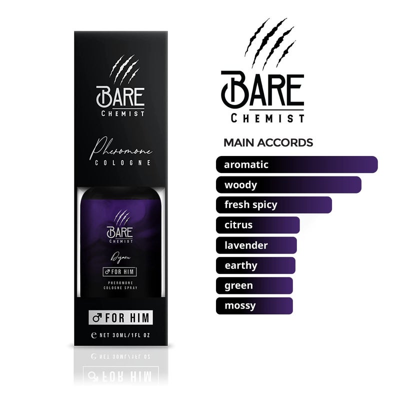 Bare Chemist Dejavu Pheromone Cologne for Men [Attraction Formula] - Pheromone Perfume for Men [Long Lasting Results] 1oz - Lavender, Spice, Herbal - Image 2