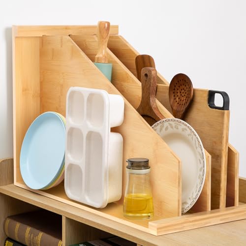 Brvclon Upgraded Tray Dividers for Cabinets,15in Hx22in Dx12in W, Kitchen Cabinet Tray Divider for Pans, Lids, Pot And Pan, Cookie Sheet. with 3 Dividers,Keeping The Kitchen Organized（1） - Image 3