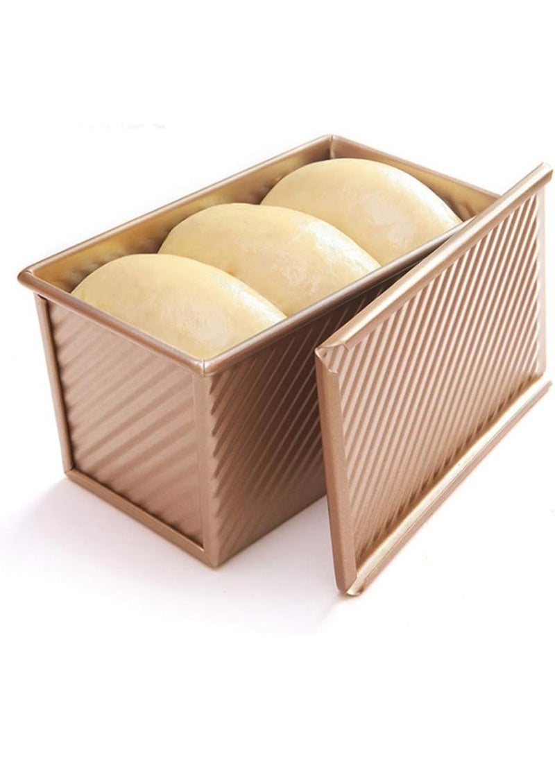 Arabest صينية خبز التوست، صينية خبز من سبائك الألمنيوم مع غطاء لصنع الخبز في المنزل - Image 1