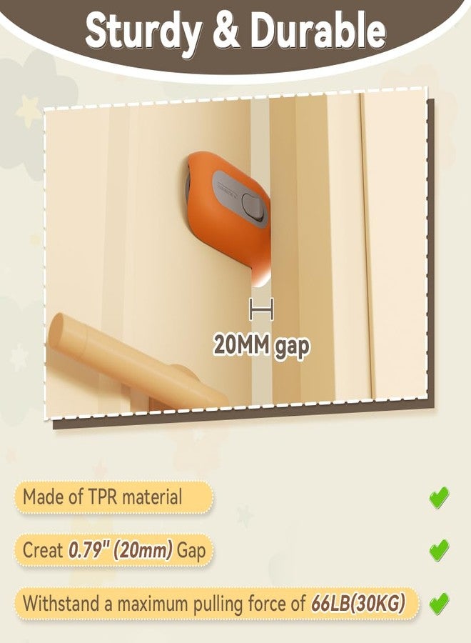 EUDEMON Child Proof Door Finger Pinch Guard, Baby Revolving Door Stopper, Door Latch Door Guard, Easy to Install (1 Pack,Orange) - Image 5