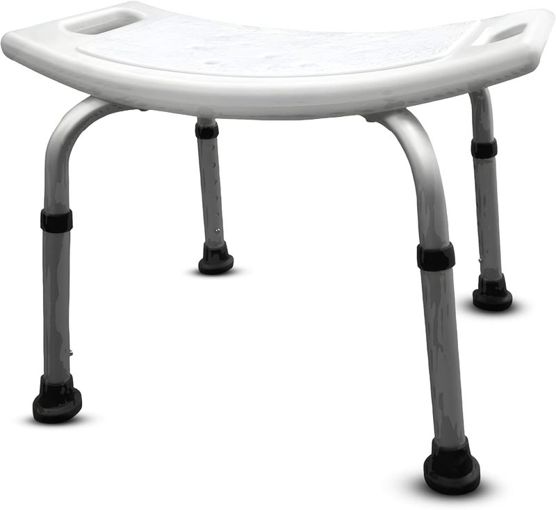 Rehamo Std Shower Chair Stool, Showerie Anti Slip Bathroom Stool For Elderly And Adults, White - Image 1