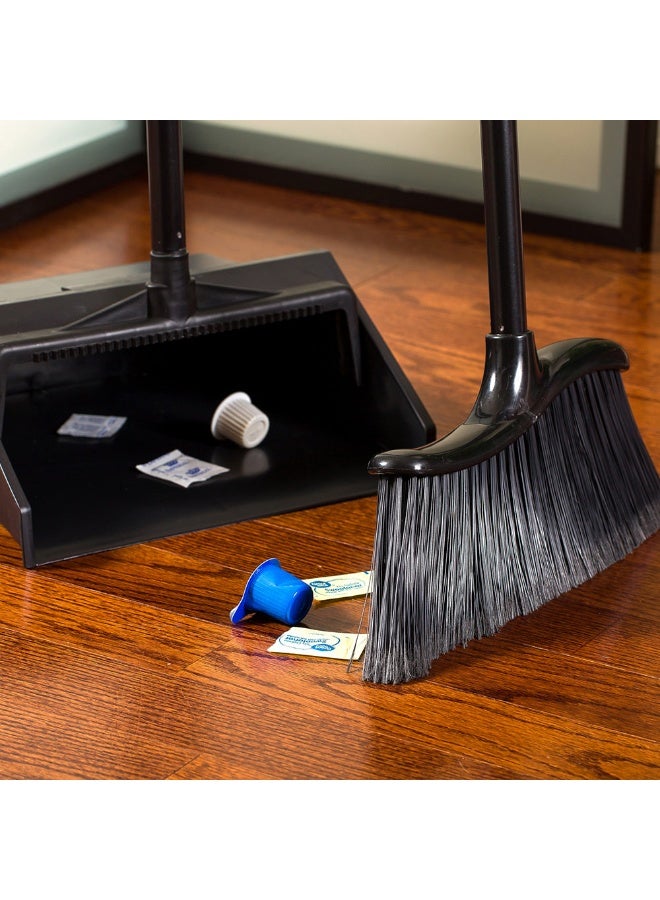 Restaurantware RW Clean 12 x 2 x 39 Inch Angle Broom, 1 With Clip Back Sweeping Broom - Dustpan Sold Separately, Flagged Bristles, Black Plastic Restaurant Broom, Lightweight, Heavy-Duty  - Image 3