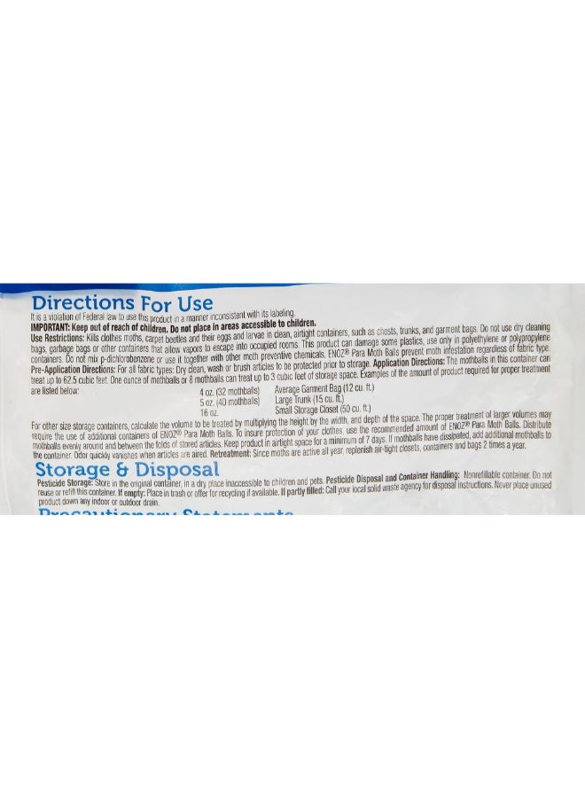 إينوز كرات حماية الملابس من العثة في حقيبة قابلة لإعادة الإغلاق أبيض 20 أونصة 9251158 - Image 3