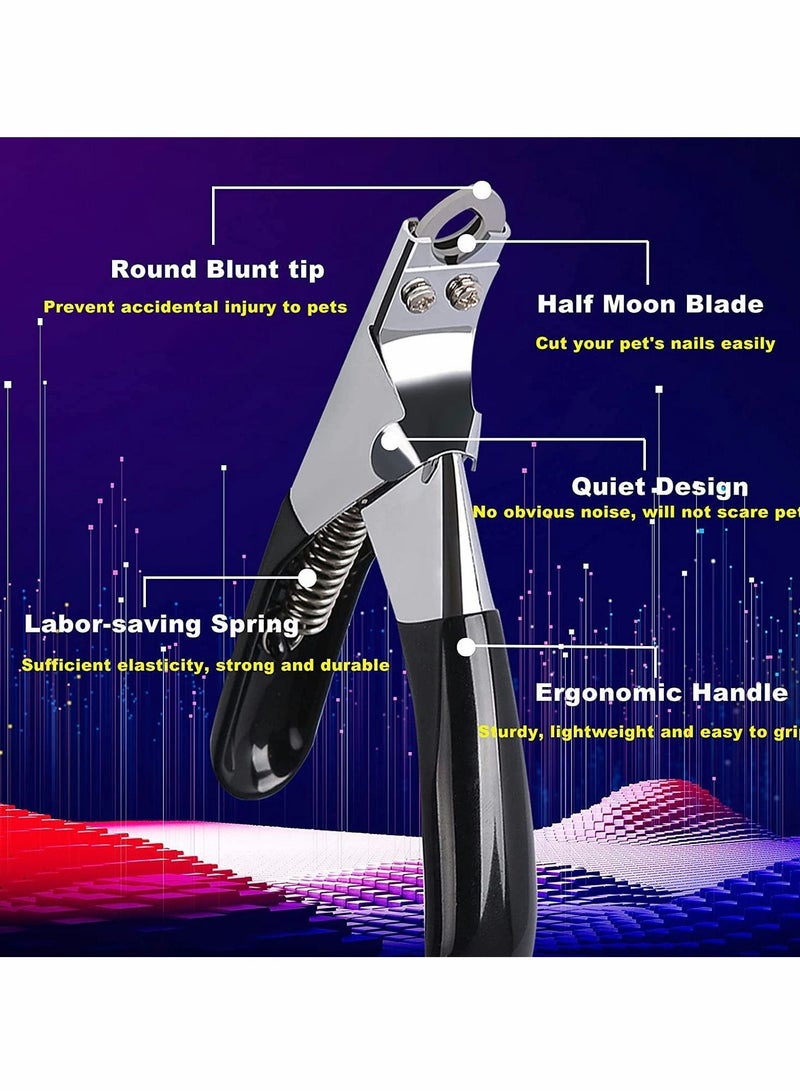 KASTWAVE Dog Cat Nail Clippers, Professional Pet Claw Trimmer, Stainless Steel Razor Sharp Blade Dog Toes Cutter Grooming Tools for Small Medium Large Animal Pets, Pet Grooming Supplies (2 Psc) - Image 3