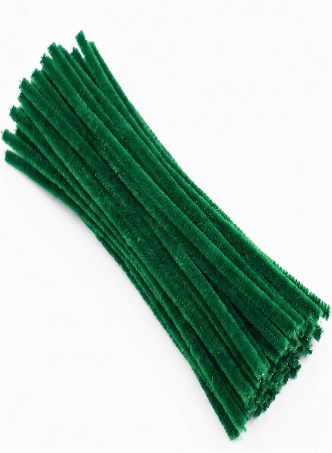 FAVORXTM Dark Green Pipe Cleaners Craft (100 Pieces) Chenille Stems for DIY Art Creative Festival Day Decorations (0.24 x 12 Inch) - Image 2