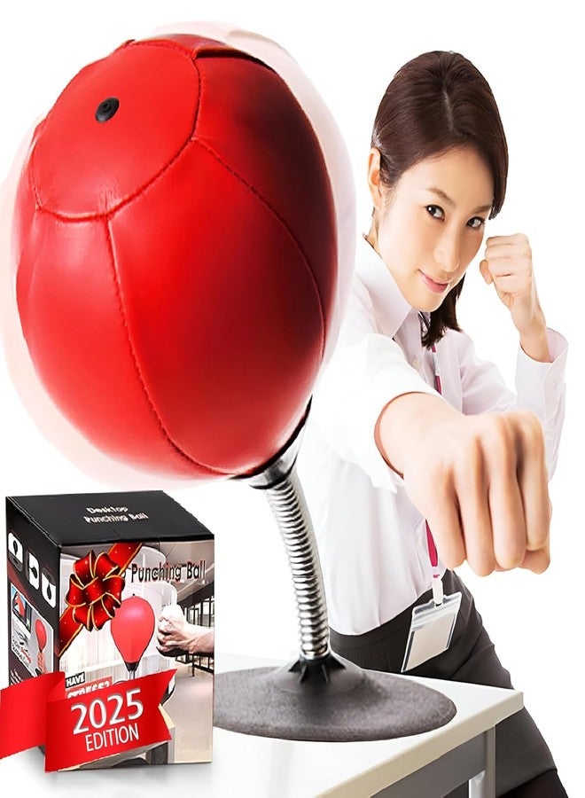 Zerolex Desktop Punching Ball Stress Buster | Boxing Punch Ball with Suction Cup | Speed Ball for Office & Home | Fun Desk Toy for Kids & Adults | Boxing Kit with Pump for Stress Relief - Image 1