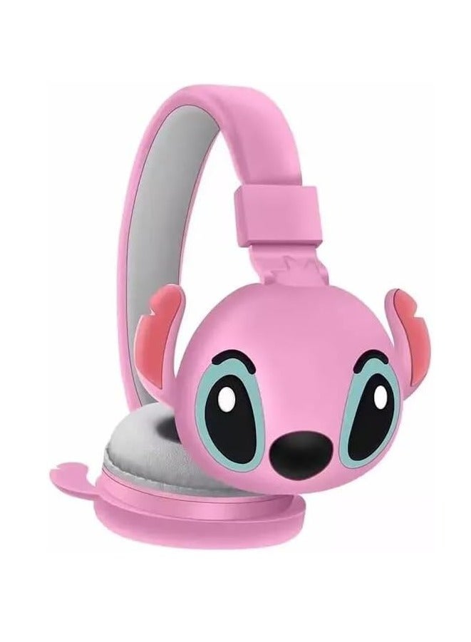 Kids Bluetooth Wireless Stitch Headphone 3D Stitch Ears Kids Over Ears Headset Soft Ear Pads  - Image 1