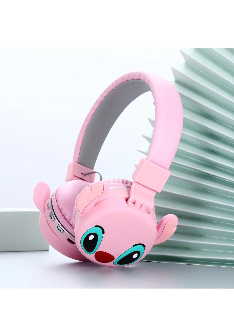 Kids Bluetooth Wireless Stitch Headphone 3D Stitch Ears Kids Over Ears Headset Soft Ear Pads  - Image 3