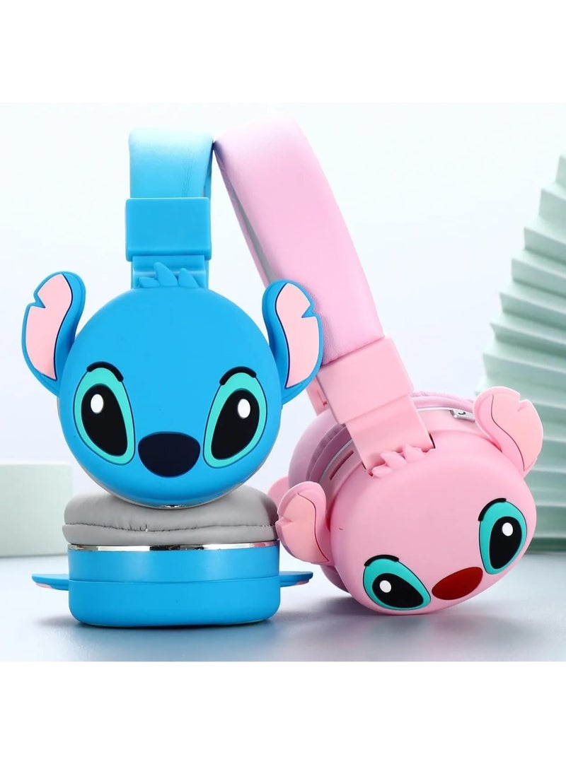 Kids Bluetooth Wireless Stitch Headphone 3D Stitch Ears Kids Over Ears Headset Soft Ear Pads  - Image 4
