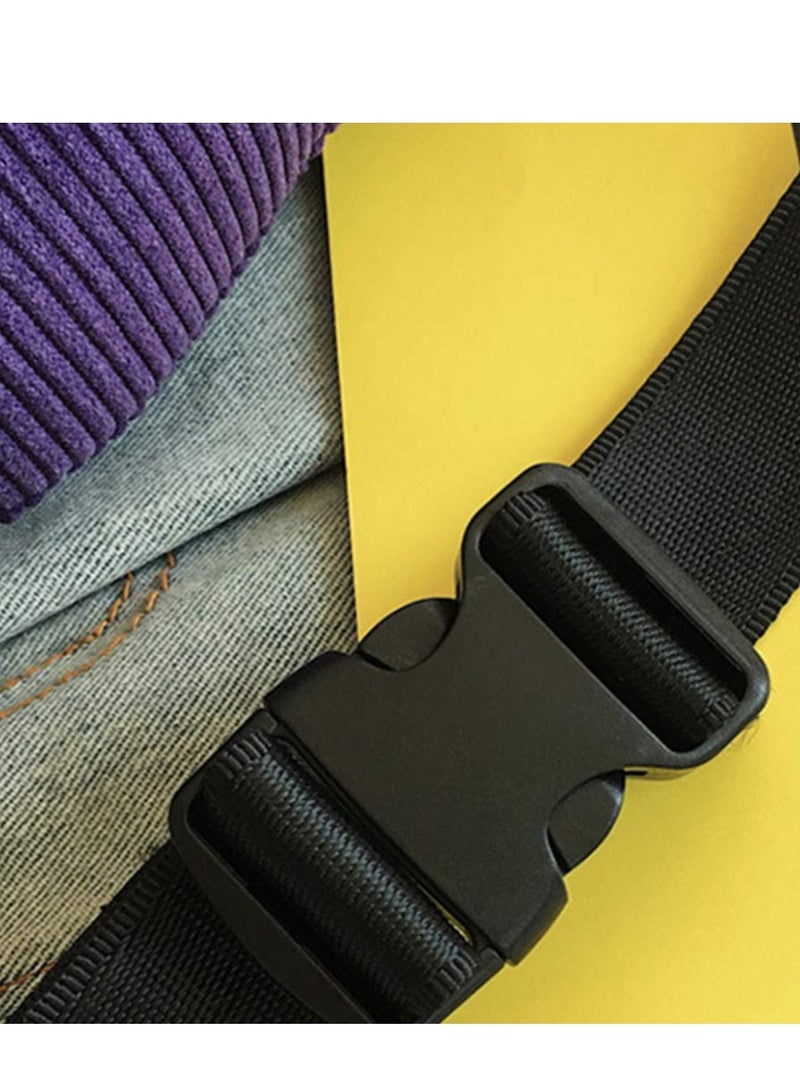 Daytoyz Corduroy Waist Bag Zippered Chest Bag Sling Travel Daypacks for Girl Woman Ladies - Image 3