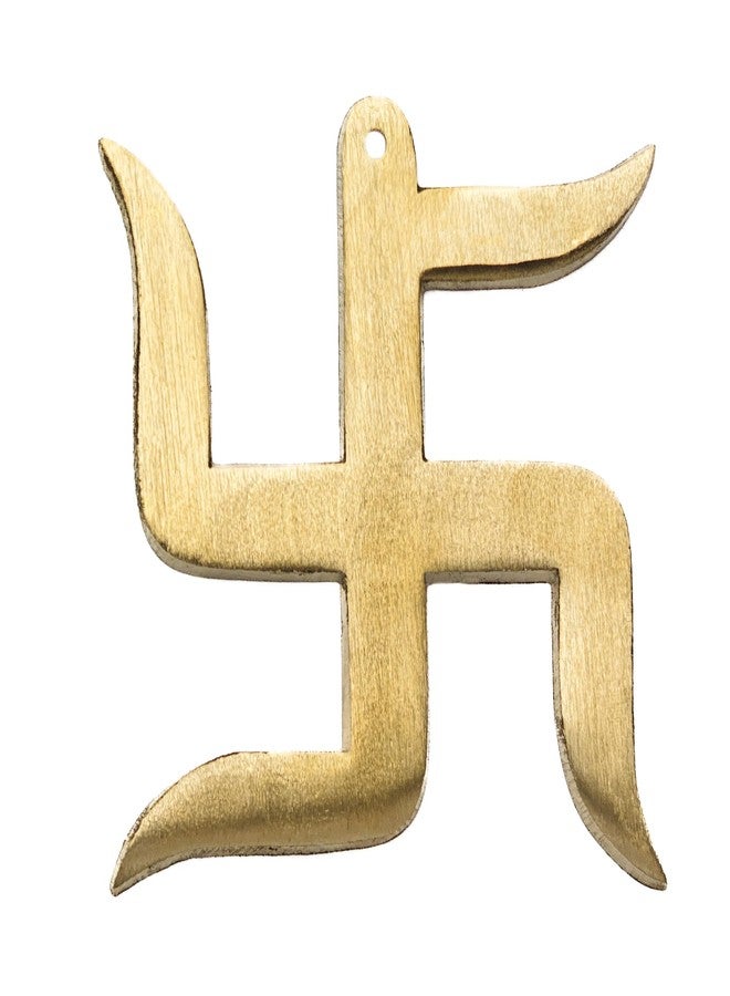 Plus Value Brass Swastik for Main Door Entrance Vastu Remedies for Home, Office Decor, Door Hanging - Auspicious, Religious Symbols for Good Luck, Pooja Idols, Positivity Sathiya (3 Inches) - Image 2