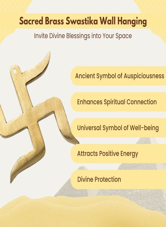 Plus Value Brass Swastik for Main Door Entrance Vastu Remedies for Home, Office Decor, Door Hanging - Auspicious, Religious Symbols for Good Luck, Pooja Idols, Positivity Sathiya (3 Inches) - Image 5