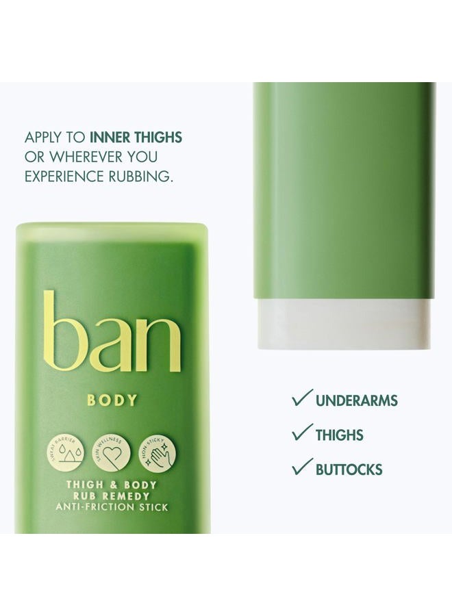 Ban Thigh & Body Anti-Friction Balm, Prevents Chafing & Skin Irritation, Anti Chafe Balm for Women & Men, Aluminum, Baking Soda & Talc Free, Unscented, 1.4 Oz - Image 3