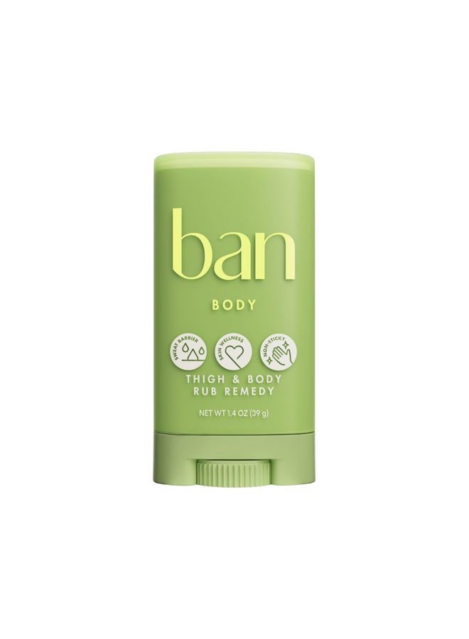 Ban Thigh & Body Anti-Friction Balm, Prevents Chafing & Skin Irritation, Anti Chafe Balm for Women & Men, Aluminum, Baking Soda & Talc Free, Unscented, 1.4 Oz - Image 1