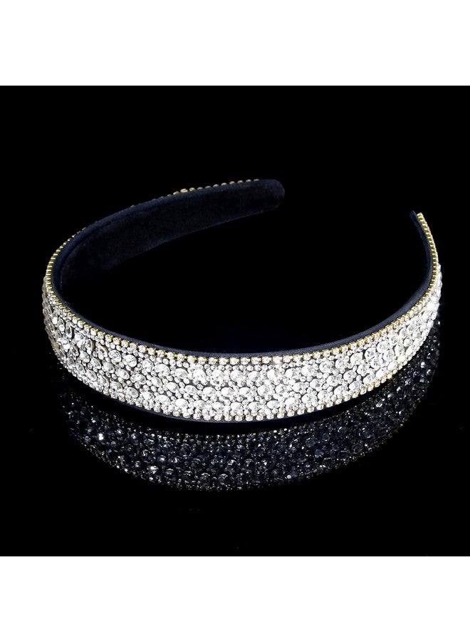 إسكدنيا حجر الراين عقال النساء الفتيات أزياء الفضة عقال بلينغ سباركلي كريستال الماس عقال رقيقة الشعر الفرقة عطلة هدية عيد ميلاد اكسسوارات الشعر القصير للنساء الفتيات (الفضة) - Image 1