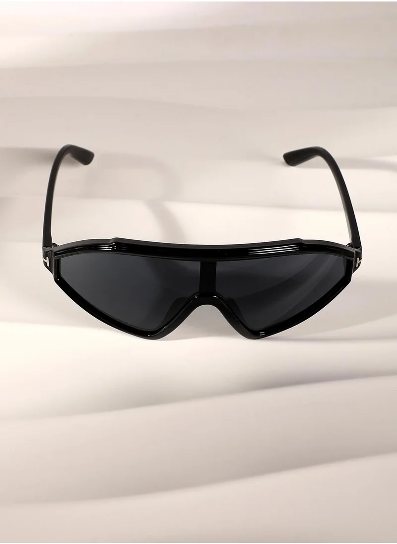 Haute Sauce The Slope Shield Sunglasses - Onyx Black