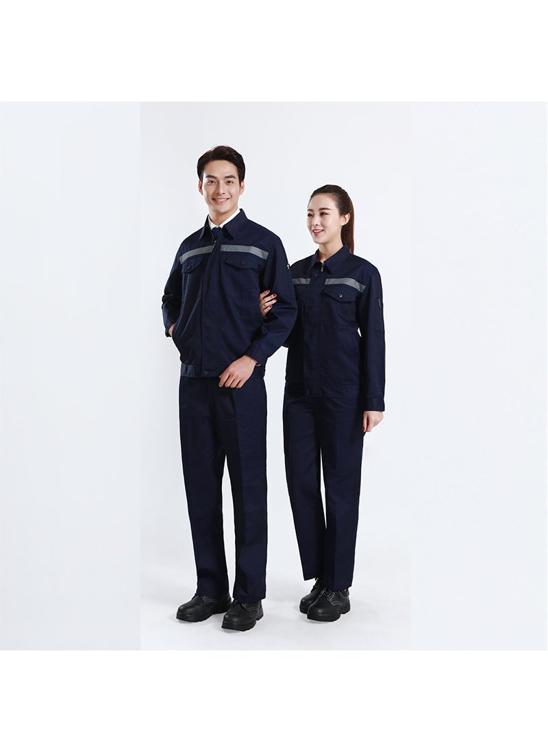 Generic Autumn/winter Long Sleeve Workwear Overalls Reflective Anti-wear Factory Work Clothes Working Uniforms Direct From Manufacturer Grey (set)  - Image 2