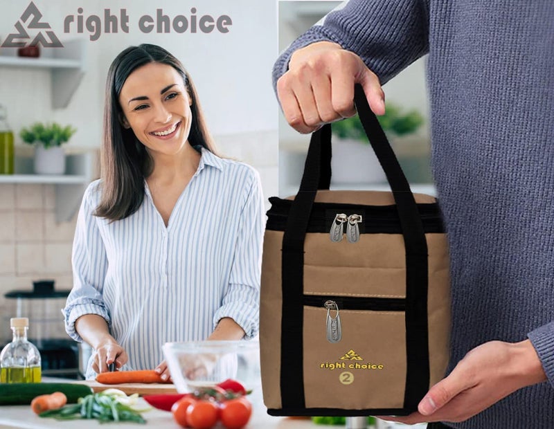 Right Choice Right Choice Lunch Bags Carry on Tote for School & Office (2004 Beige)  - Image 3