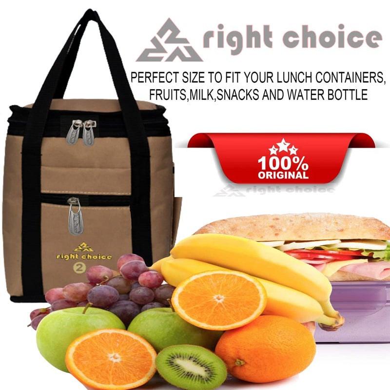 Right Choice Right Choice Lunch Bags Carry on Tote for School & Office (2004 Beige)  - Image 5