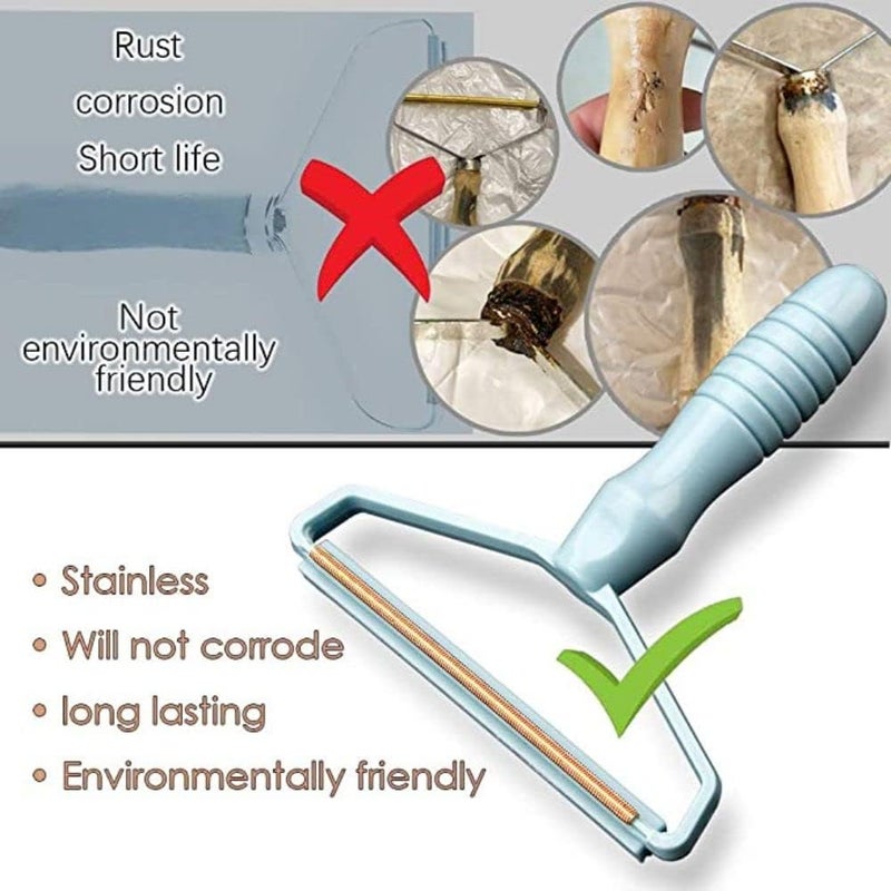 Pitora Lint RollerManual Clothes Fuzz Shaver Portable Lint RemoverDouble Sided Fuzz Remover for Removing Dust and Pet Hair from Clothing Furniture Curtain Blanket Couch Pink - Image 4