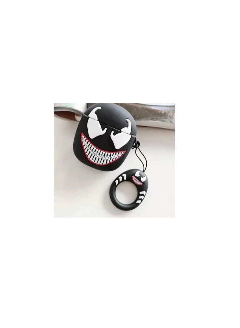 Compatible with AirPods 4 Case Soft Silicone Shockproof Cover for AirPods 4th Generation (2024), New 3D Cute Cartoon Creative Fun Case with Keychain Design - Image 5