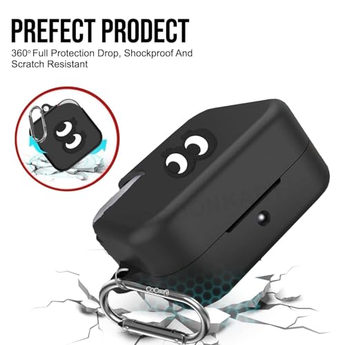 Cocoonkart Soft Silicone Case Cover for CMF by Nothing Buds Pro 2 | Buds 2 | Buds 2 Plus (Black Eye) - Image 5