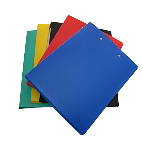 Daycount 5-Pack Clamp Binder A4 File Folder with Double Strong Clip, Punchless Binder with Spring-Action Clamp for Office School Student Teacher Supplies (Assorted Colored) - Image 1