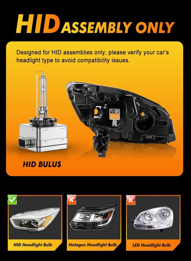 Termitor D1S Xenon HID Headlights Bulbs, 400% Enhanced Brightness, 6000K Cool White High/Low Beam, Replacement 66144 66140 85140 85415, IP68 with Metal Base, Plug and Play, Pack of 2 - Image 3