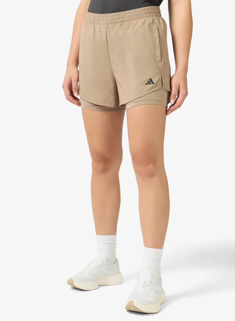 Adidas Aeroready Made For Training Minimal Two-In-One Shorts
