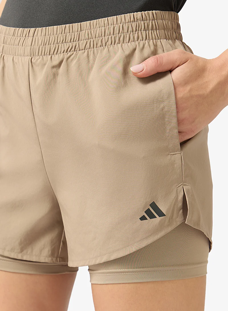 Adidas  Aeroready Made For Training Minimal Two-In-One Shorts for Women | Best Price UAE