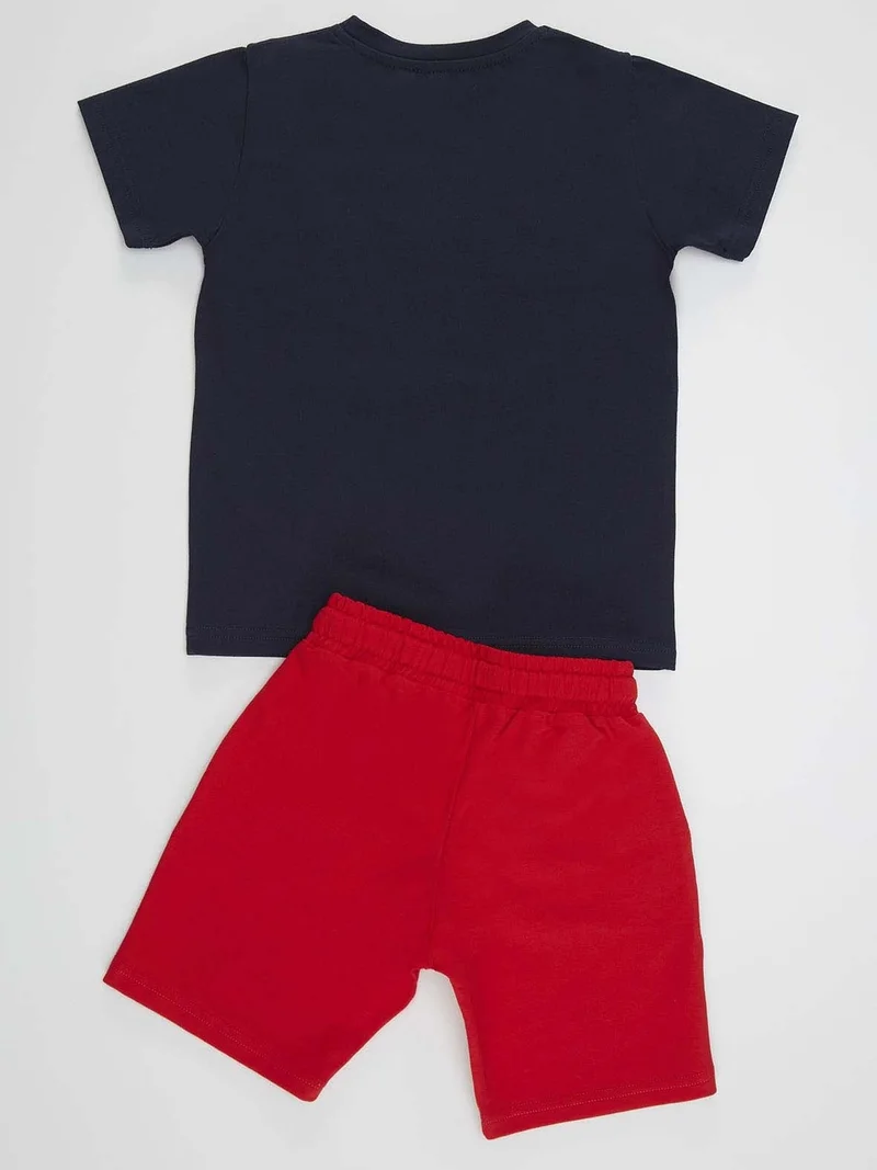 Denokids Firefighter Crocodile Boy T-Shirt Shorts Set