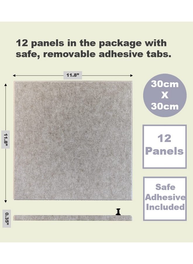 DECORITA - Large Cork Board Alternative 47X35 12 Pack Felt Wall Tiles With Safe Removable Adhesive Tabs Cork Boards For Walls Pin Board Tack Board Cork Board 48 X 36 For Home Office Latte - Image 1