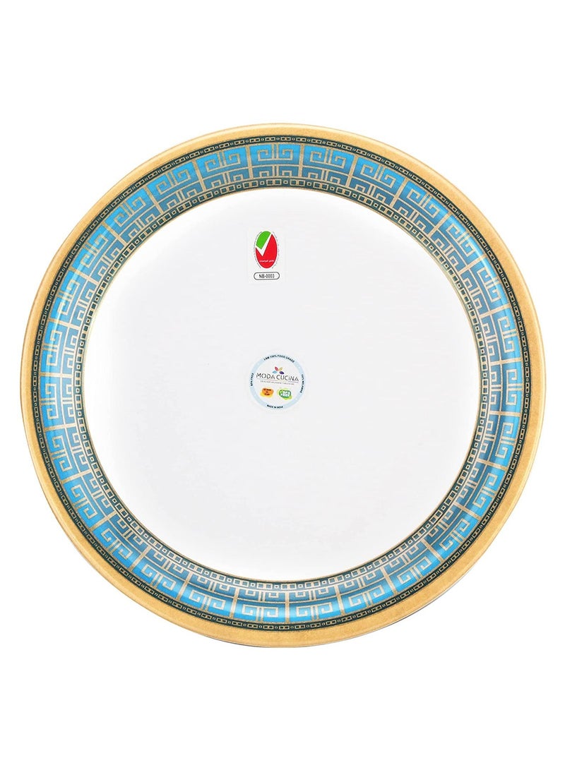 MODA CUCINA Melamine Round Dinner Plate Majestic Blue 28cm Esma Approved