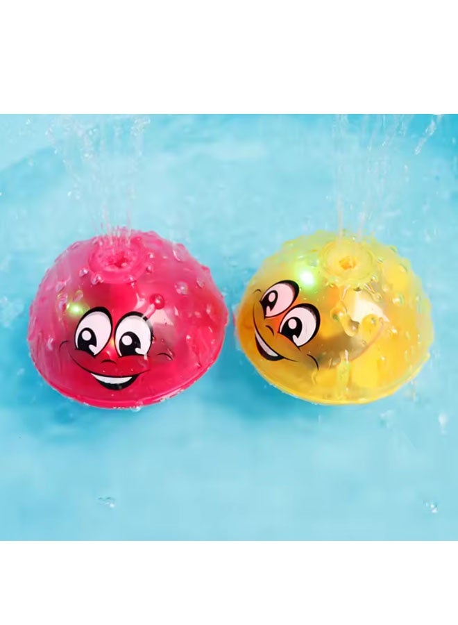 JCB CHIC لعبة استحمام للأطفال، ألعاب استحمام تعمل بالحرارة، لعبة حوض استحمام عائمة، لعبة رش الماء، لعبة حمام سباحة، كرة رش الماء  لعبة استحمام عائمة ومضحكة، لعبة رشاش مياه، لعبة حمام عائمة (3 قطع بألوان عشوائية) - Image 1