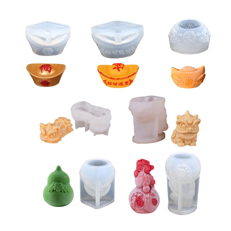 Flower Gourd Chinese New Year Celebration Fondant Mousse Cake Stable Cookie Soap - Image 3