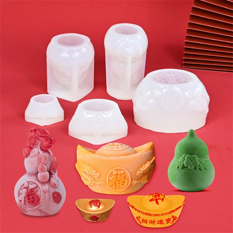 Flower Gourd Chinese New Year Celebration Fondant Mousse Cake Stable Cookie Soap - Image 5