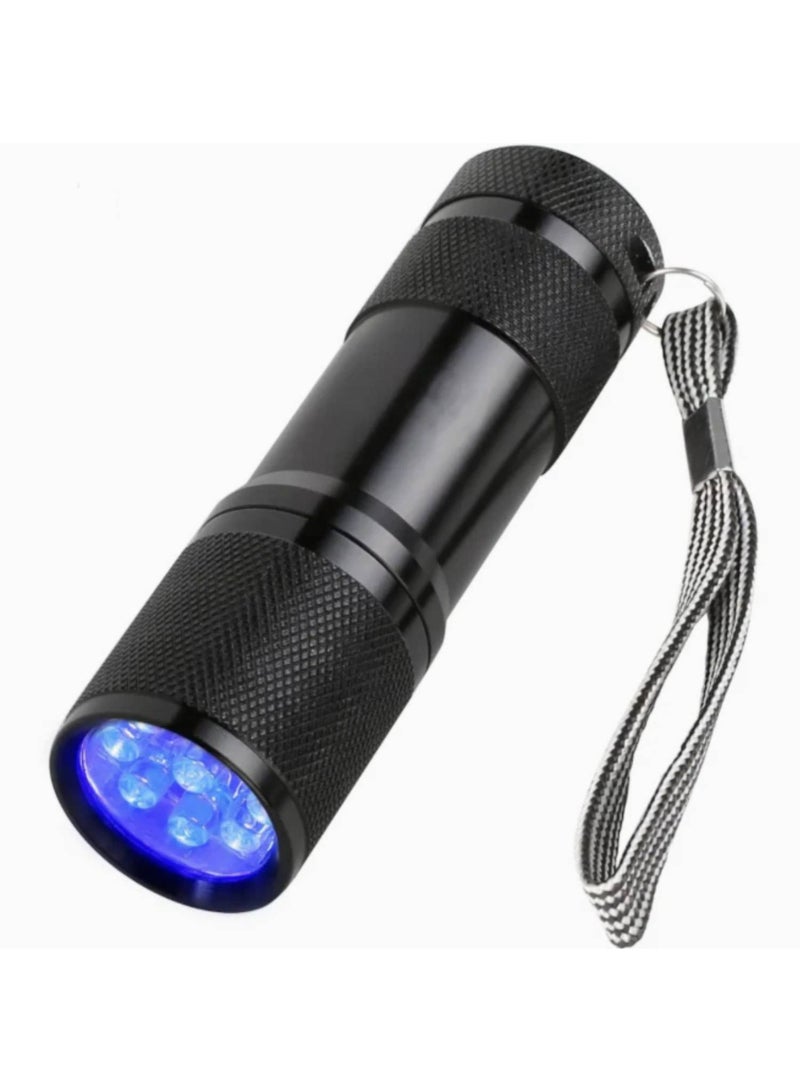 UV Flashlight, Black Light UV Torch, 9 LED 395nm UV Light, Blacklight Detector for Pet Urine, Stain, Bed Bugs, Scorpion and More, Ultraviolet Flashlight Mini - Image 1